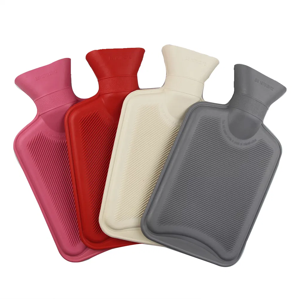 2024 New Arrival Hot Water Bottle Winter Warm 1L Rubber PVC Hot Water Bag with Plush Waist Belt Cover