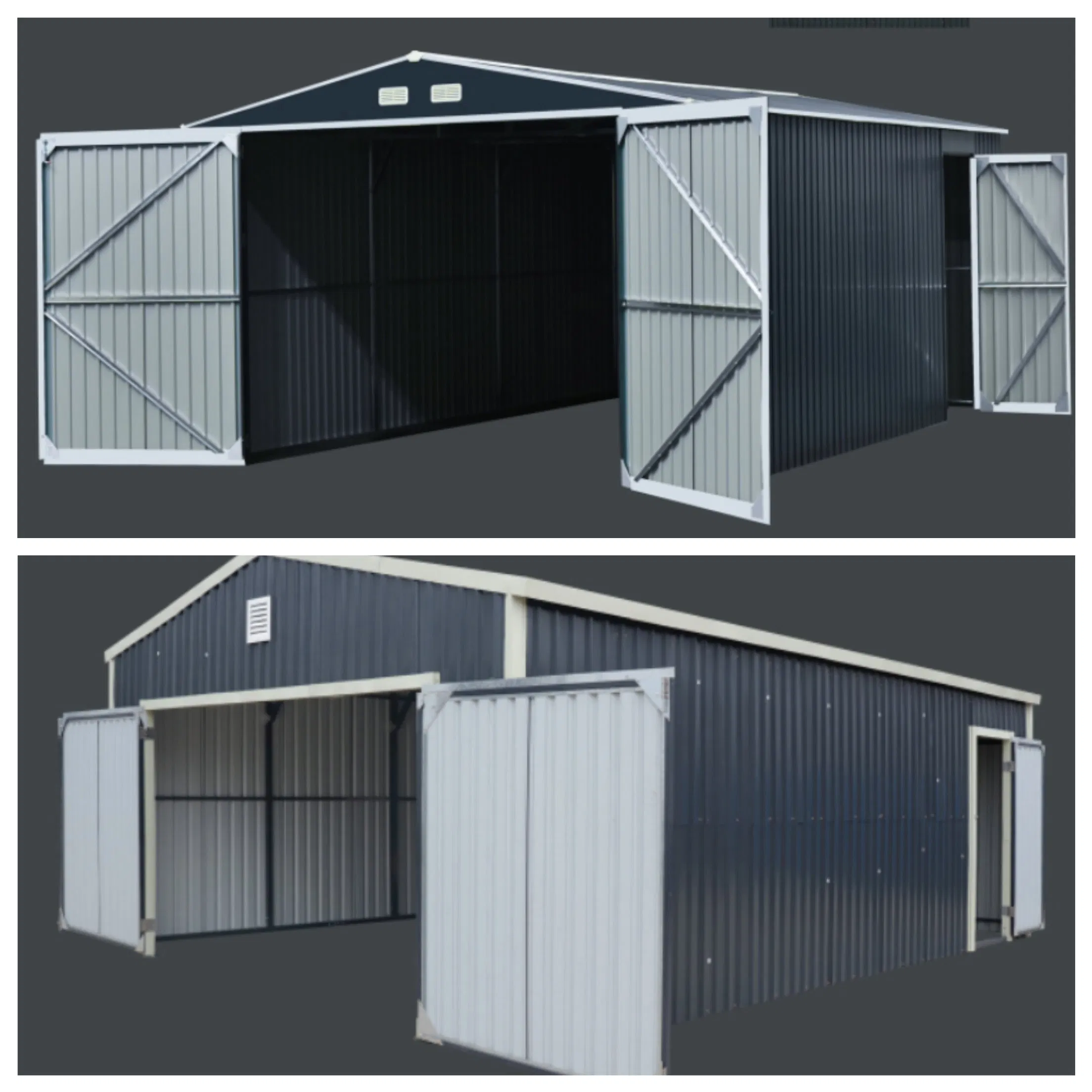16X24X10FT Metal Shed Garage Outdoor Carport