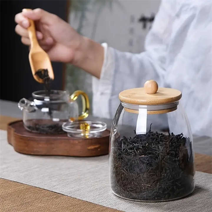 Stylish Eco-Friendly Glass Storage Jar with Bamboo Lid