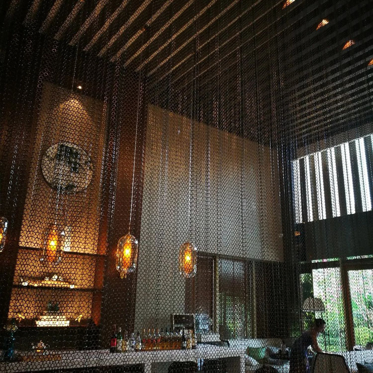 Decorative Chainmail Metal Ring Mesh Curtain for Space Divider and Window Curtain