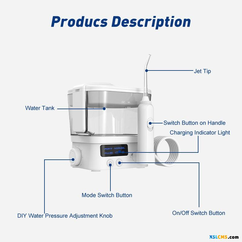 Countertop High Pressure Oral Irrigator Water Flosser for Teeth Care