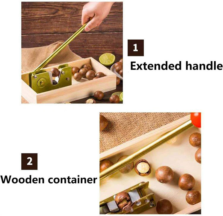Wooden Hand Cashew Walnuts Macadamia Pecan Nuts Cracker Opener Machine Nutcracker