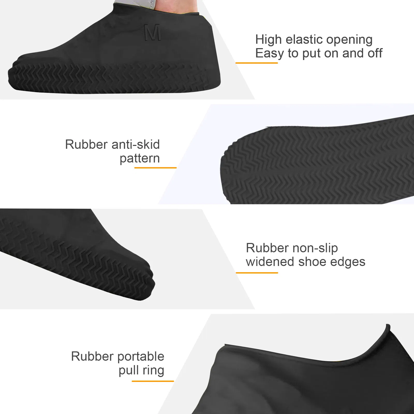 Waterproof Silicone Overshoes Covers Non-Slip Rubber Boot Protectors Reusable