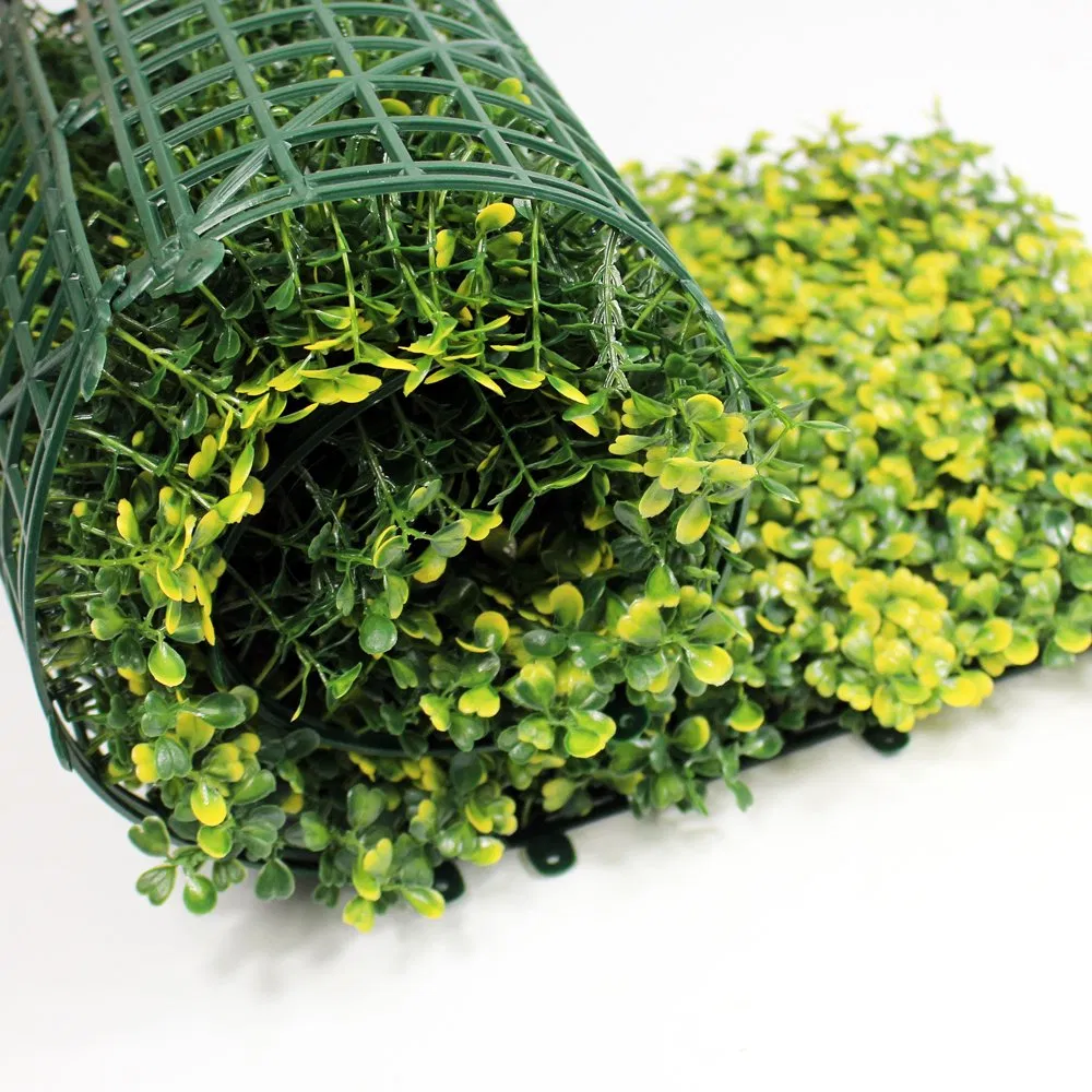 Garden Decoration PVC Coated Yellow Artificial Boxwoood Hedge Fencing