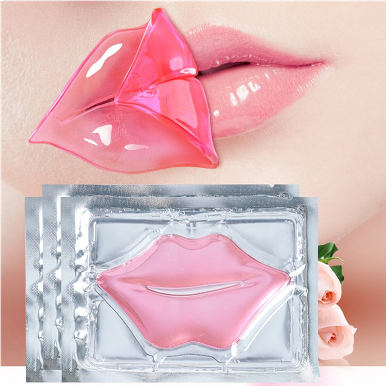 Factory Sell Sheet Wrinkle Moisturizer Lips Care Collagen Pink Crystal Lip Mask