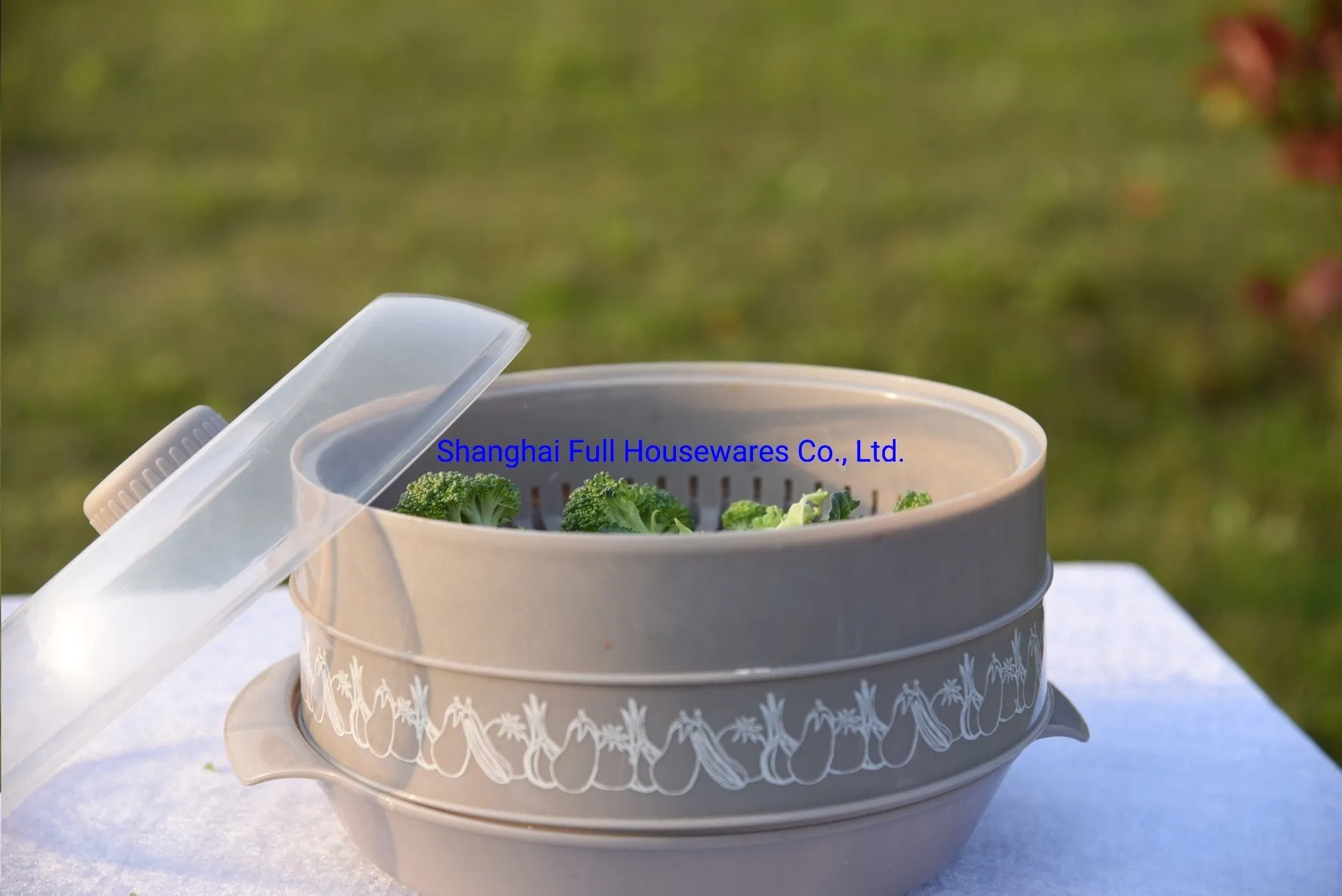 Пароварка для СВЧ 3-х уровневая с крышкой, пищевой PP