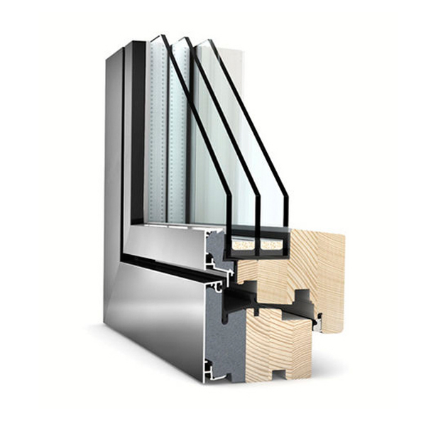 Customized Aluminum and Wood Composite Window Inside Opening Window Home Hotel