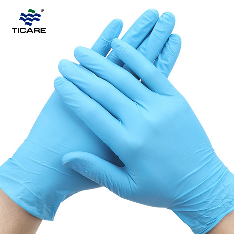 Custom Disposable CE Nitrile Examination Gloves Blue Powder Free Nitrile Medical Gloves