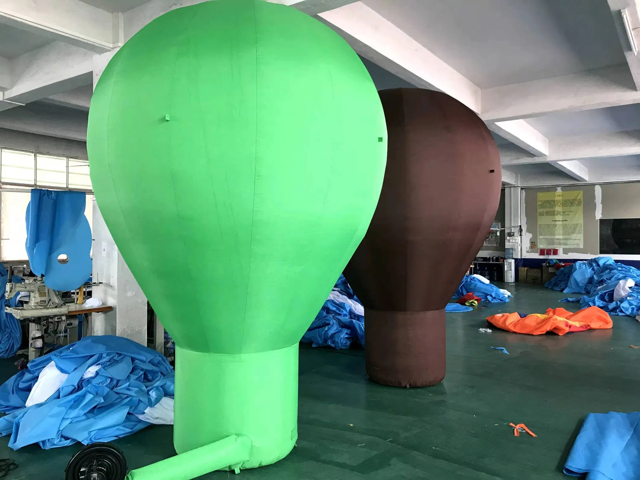 Outdoor Hot Air Balloon Shape Advertising Inflatable Balloon Banner With Air Blower