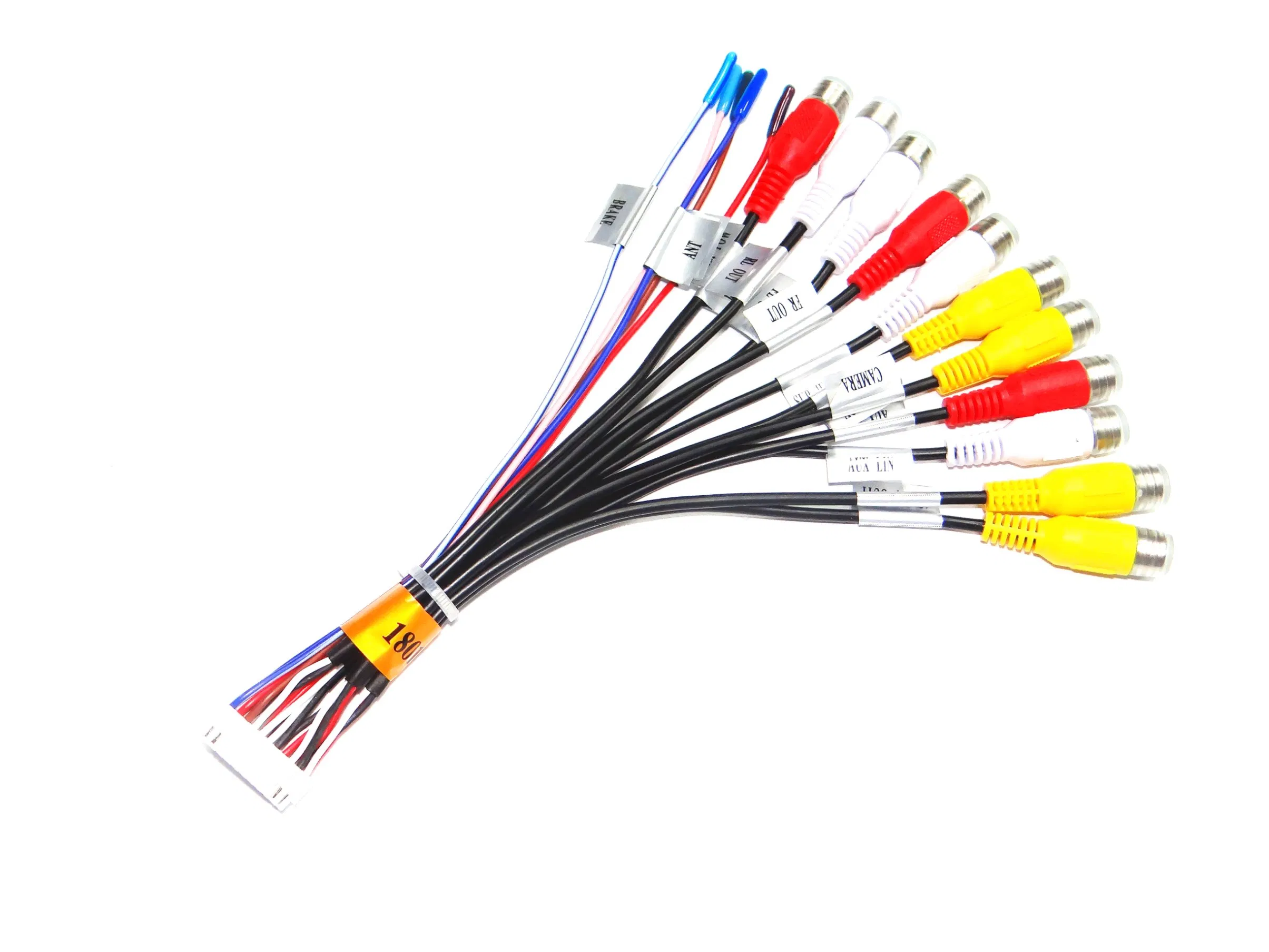 Custom 20cm High Quality 4-Way Car Camera Cable with Aux