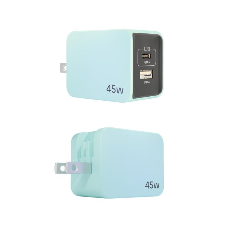 45W Super Fast Charger Travel Power Adapter Mobile Phone Wall Charger Us Foldable Plug for America Japan Canada