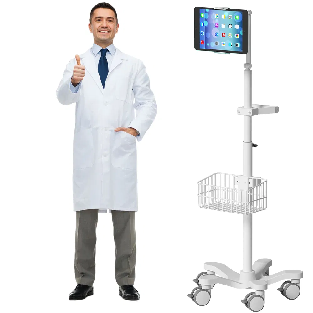 Versatile Tablet Mobile Workstation Trolley for Medical Facilitiesworkstation Cart for Office