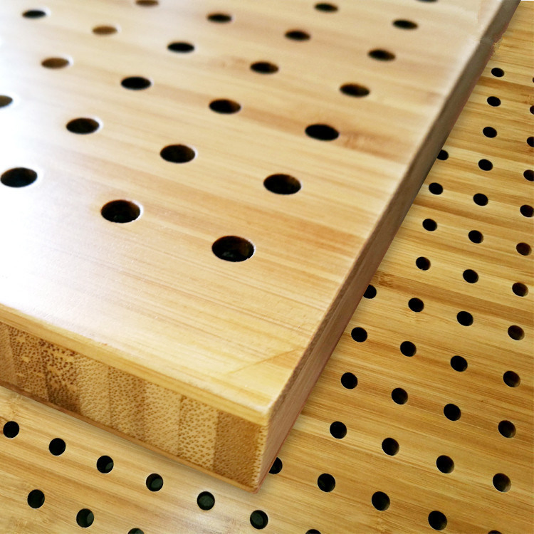 Bamboo and Wood Ceiling or Wall Panel with Acoustic Sound Absorbing Function