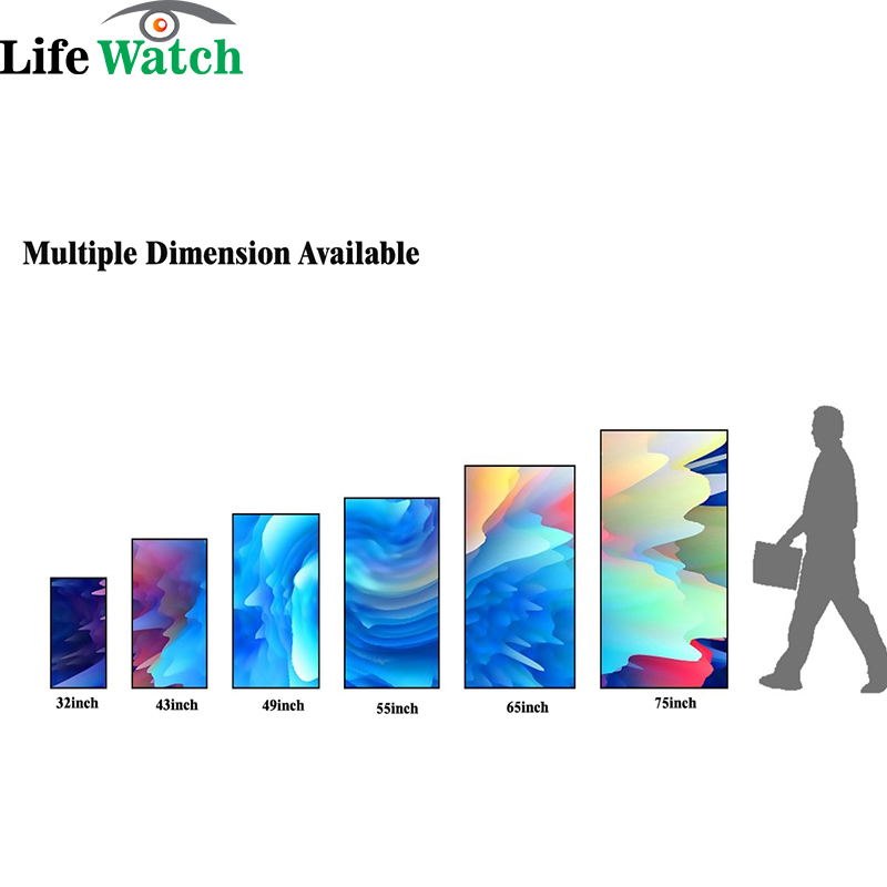 32-Inch 43inch 55inch 2500 Nit Brightness IP66 Water-Proof Free Standing Outdoor LCD Kiosk Totem