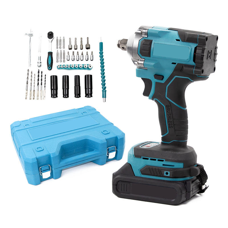 Industrial Cordless Electric Wrench Set with High Torque Battery Power