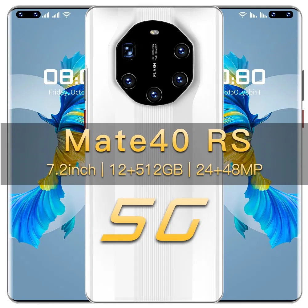 Factory OEM/ODM Global Version Mobile Phone Mete 40 RS 12GB/512GB 7.2 Inch Dual SIM Cellphone 4G 5g Smartphone