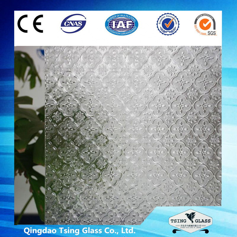 Pattern Glass/ Printed Glass/Figured Glass/Patterned Glass with Diamond Pattern