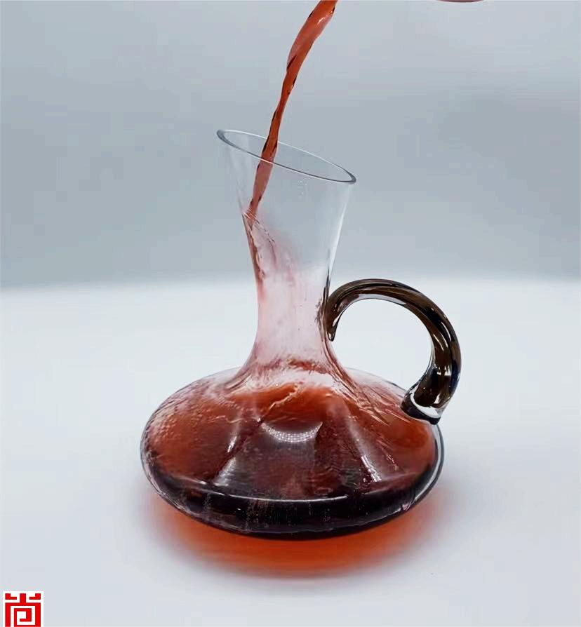True Unique Handled Glass Wine Decanter for Red or White Wine