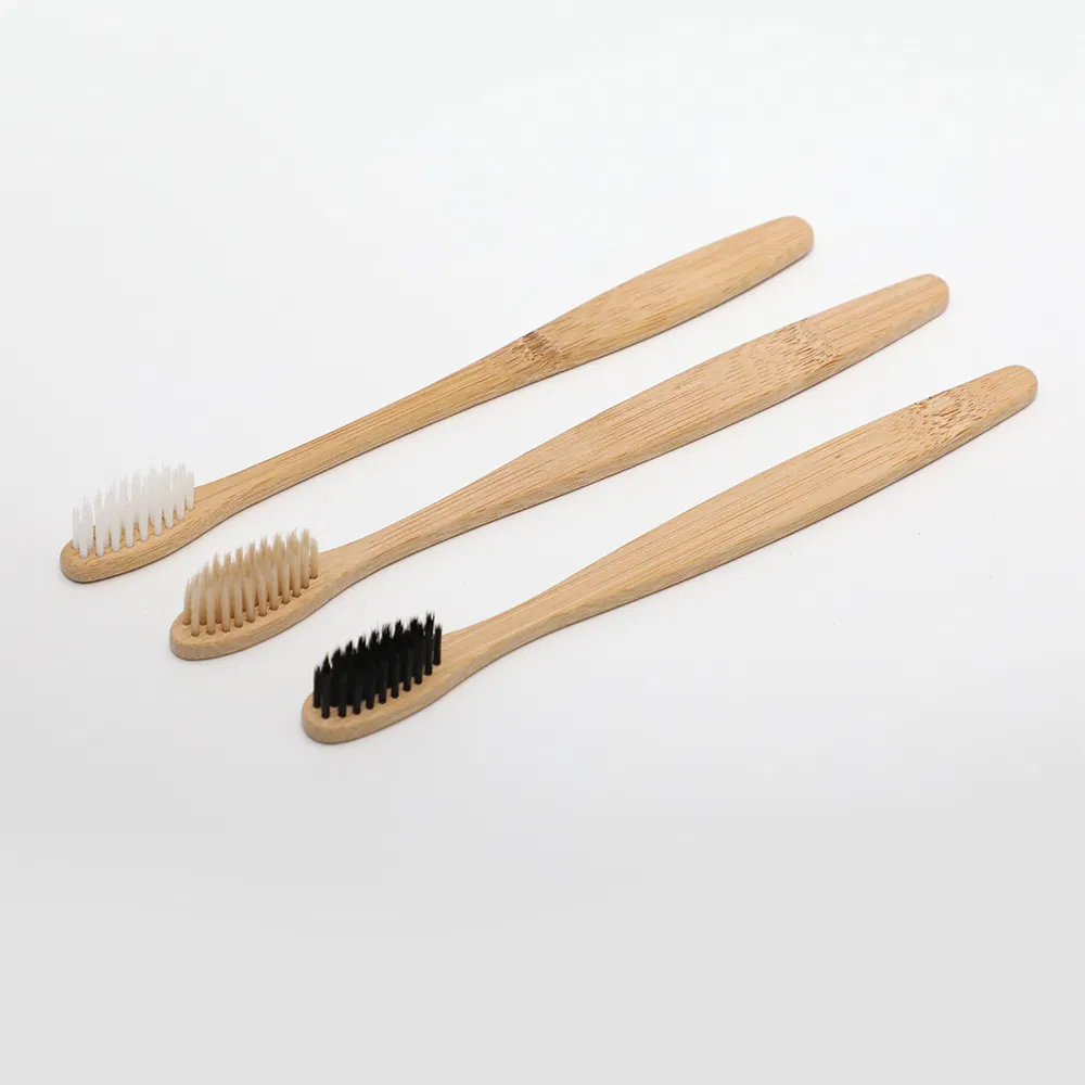 CE Approved Natural Custom Engraving Logo Charcoal Moso Bamboo Toothbrush 05