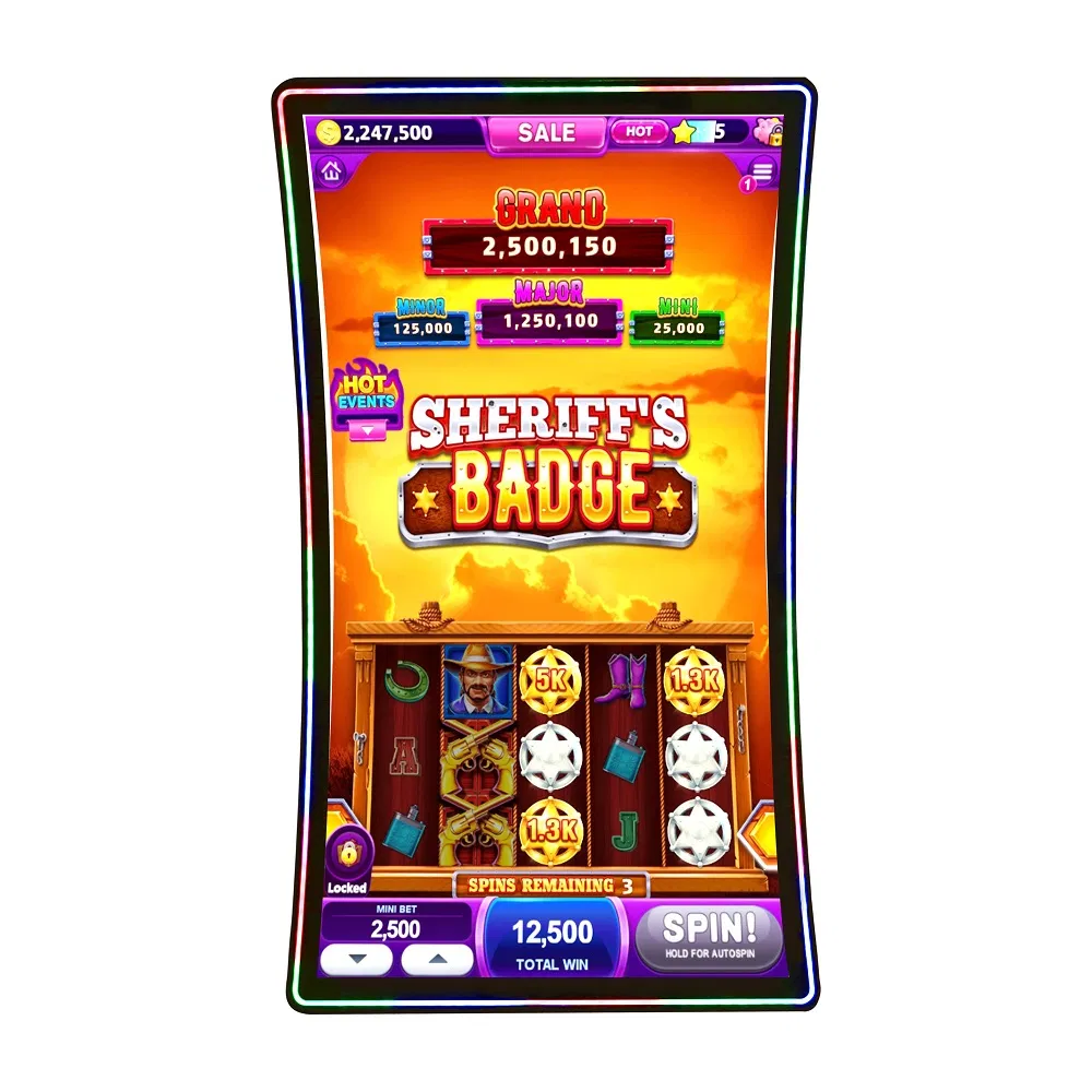 Custom 43"/49"/55" 4K Touch Screen Curved Gaming Monitor for Casino Slot Game Cabinets