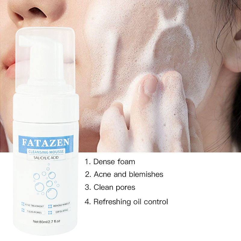 Private Label Organic Vegan Dense Face Wash Foam Moisturizing Acne Blemish Control Refreshing Oil Control Clean Pores Whitening