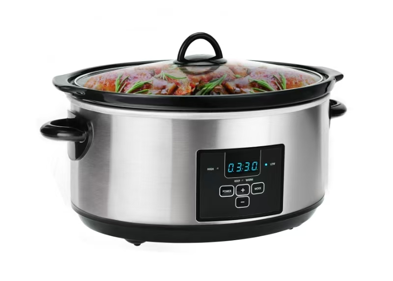 6qt Slow Cooker with Non-Stick Interior for Easy Cleaning