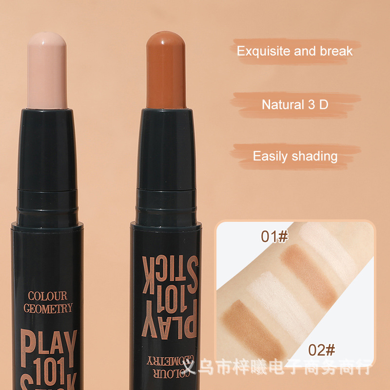 3D Brightening Concealer: Double-Head Face Repair Stick (Logo-Free) Concealer