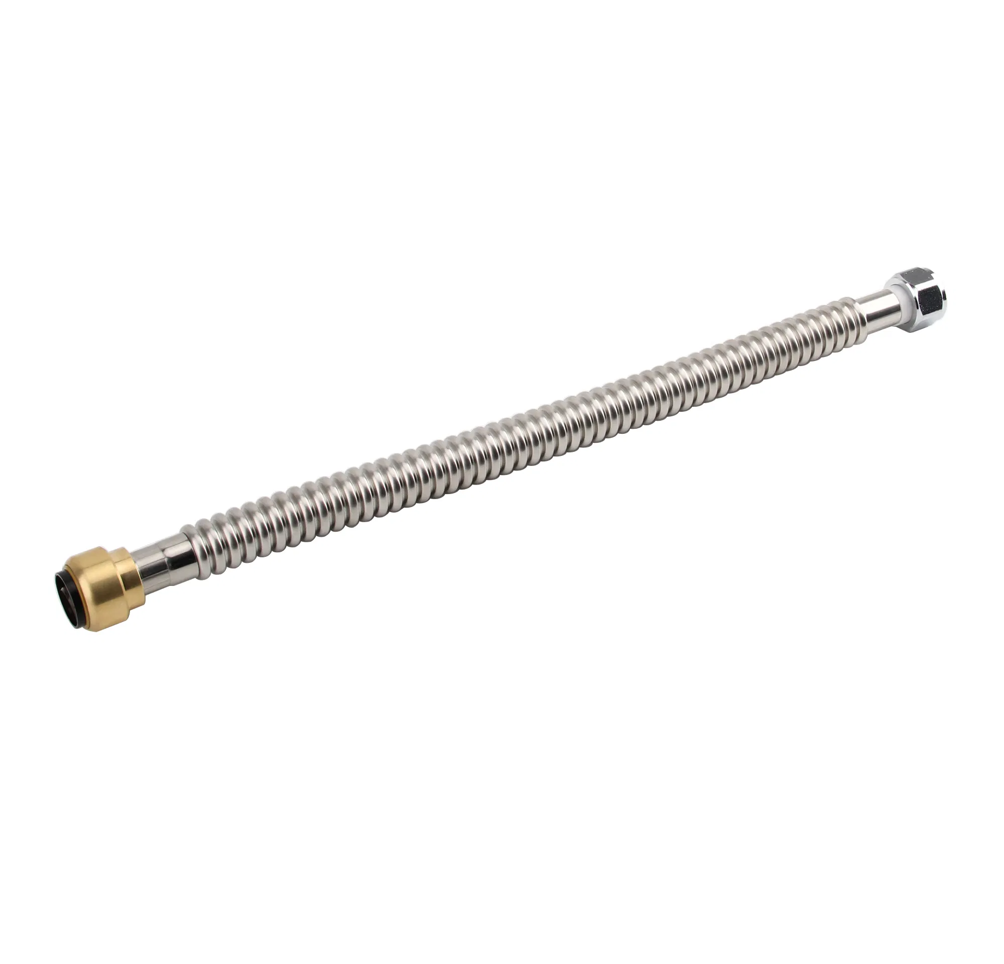 3/4"Push-Fit X 3/4"Fip Stainless Steel Corrugated Flexible Water Heater Connector