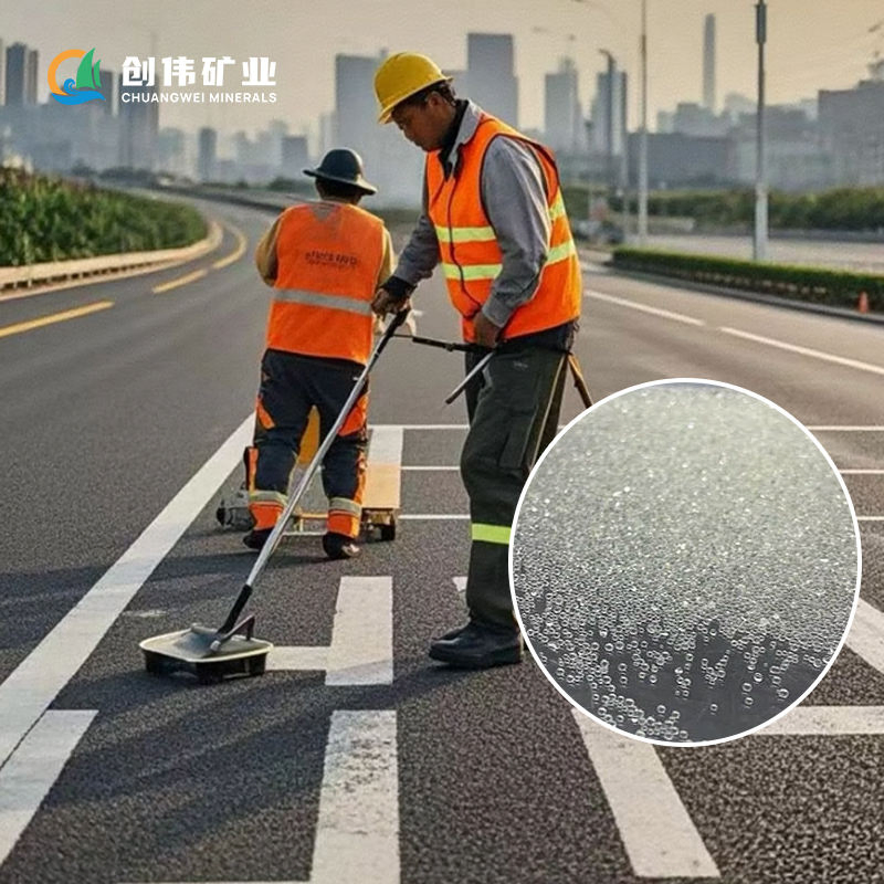 Weather Resistant Drop on Glass Beads for Road Marking Surface Treatment Long Lasting Reflectivity Glass Beads