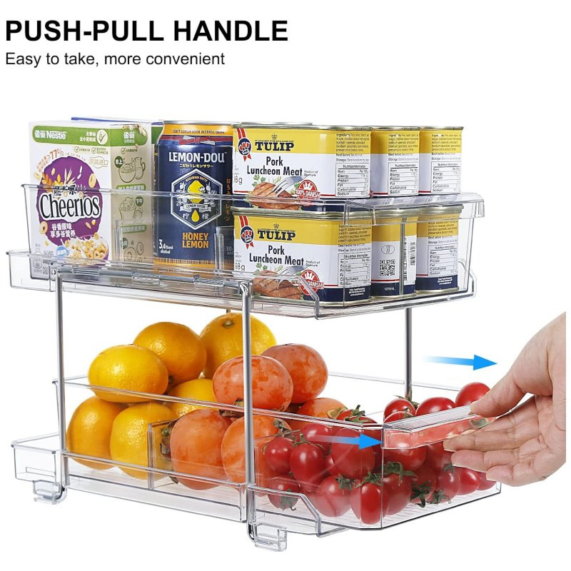 Выдвижной органайзер под раковину, 2 яруса