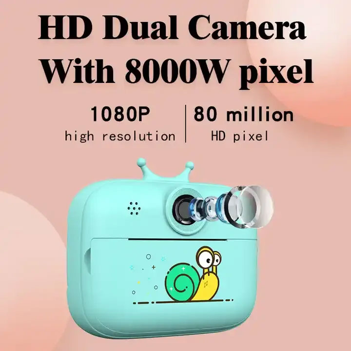 Children Instant Print Camera for Kids 1080P HD Mini Camera with Thermal Photo Paper Digital Camera Kids Gifts Toys