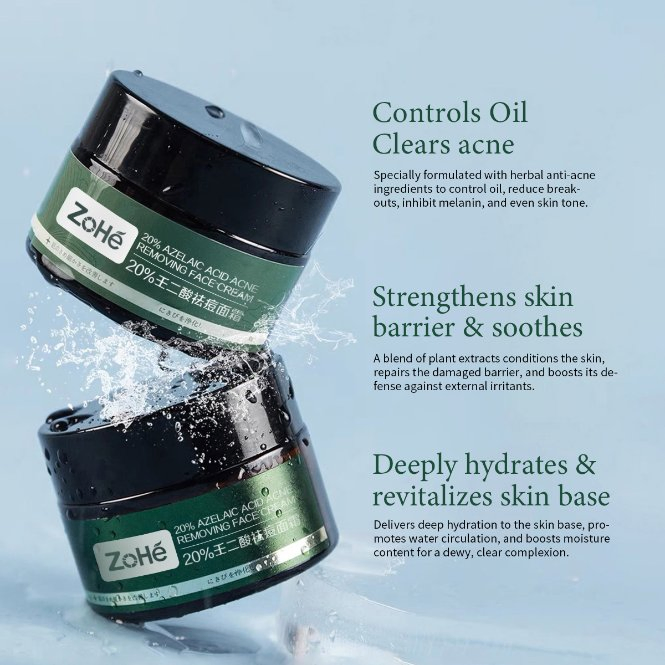 OEM/ODM Post-Stay-up Acne Rescue Soothing Oily & Acne-Prone Skin Specific 20% Azelaic Acid Herbal Acne Barrier Repair Cream