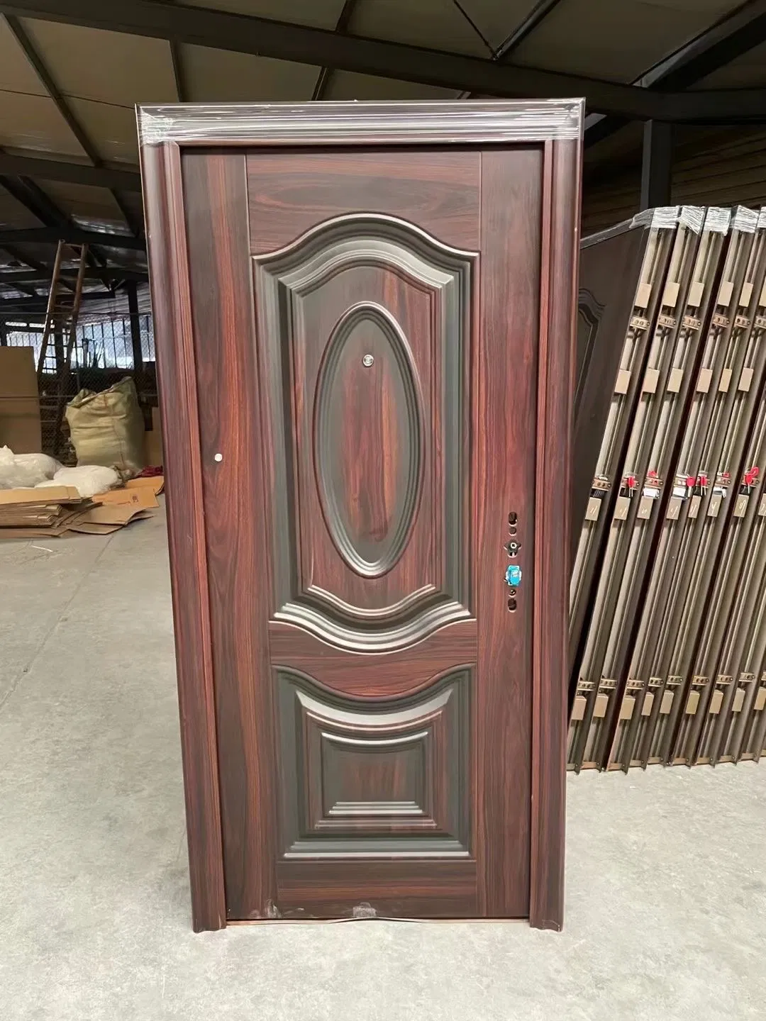 Classic American Panel Front Entry Steel Security Door