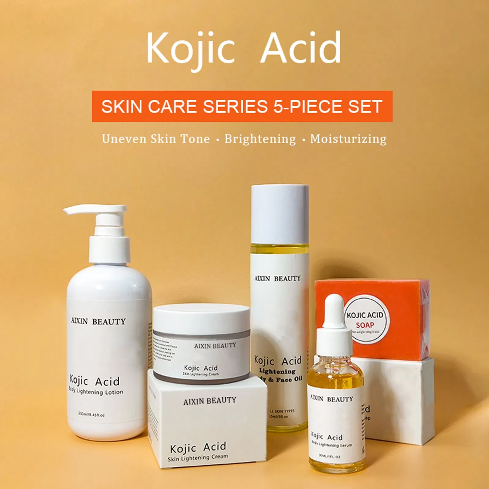 Beauty Cosmetics Skin Care Improve Dryness and Minimize Pores Kojic Acid Skin Care Set