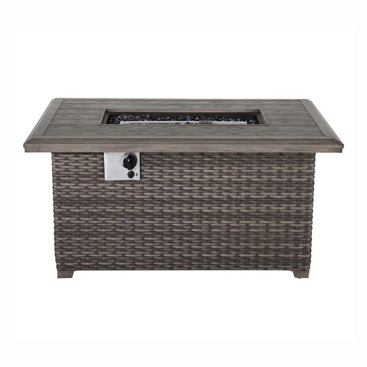 Газовая гостиная Fire Pit Patio Time, 46 дюймов, ротанг