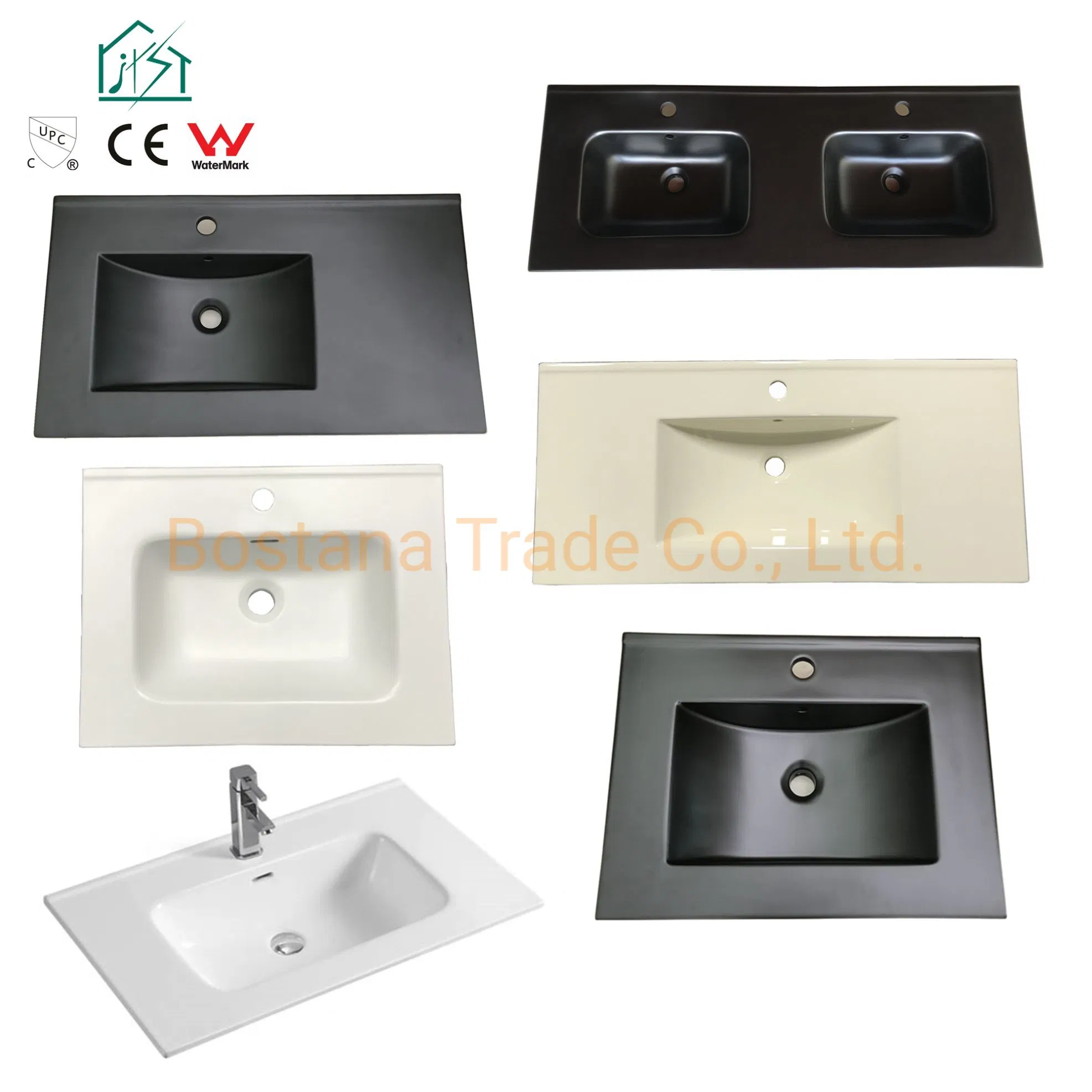 Bathroom Sanitaryware Washing Wash Matte Black Color Art Cabinet Basin Sink