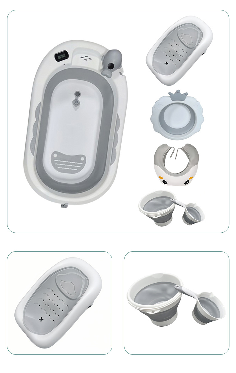 6 in 1 Folden Baby Bathtub Set