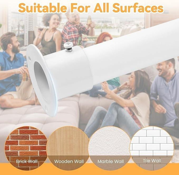 Factory Wholesale Single Telescopic Closet Rod Metal Hanging Closet Rod