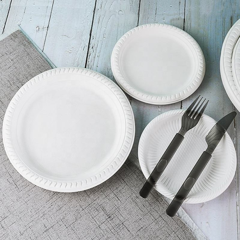 Modern Latest Custom-Made Disposable Biodegradable Cornstarch Dinner Round Plates