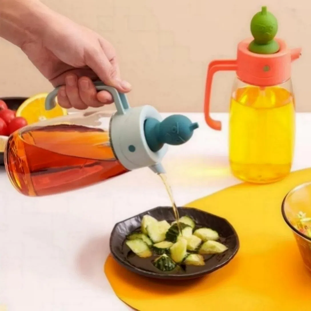 Oil Bottle with Brush Attachment for Applying Oil to Pizza Stones and Baking Steels