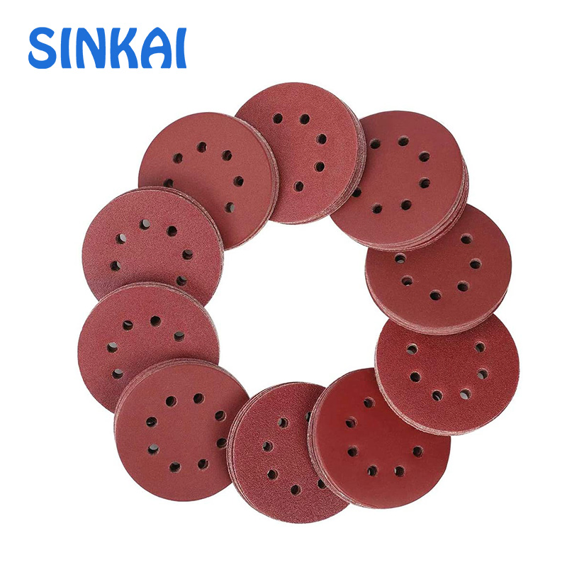 125mm Aluminum Oxide Sand Paper 5 Inch Round Sanding Disc