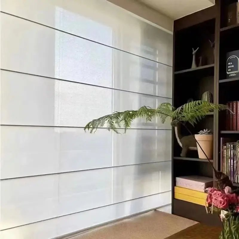 Roman Shade Cord Lock Sunscreen Roller Blind Fabrics Lace Roman Shades