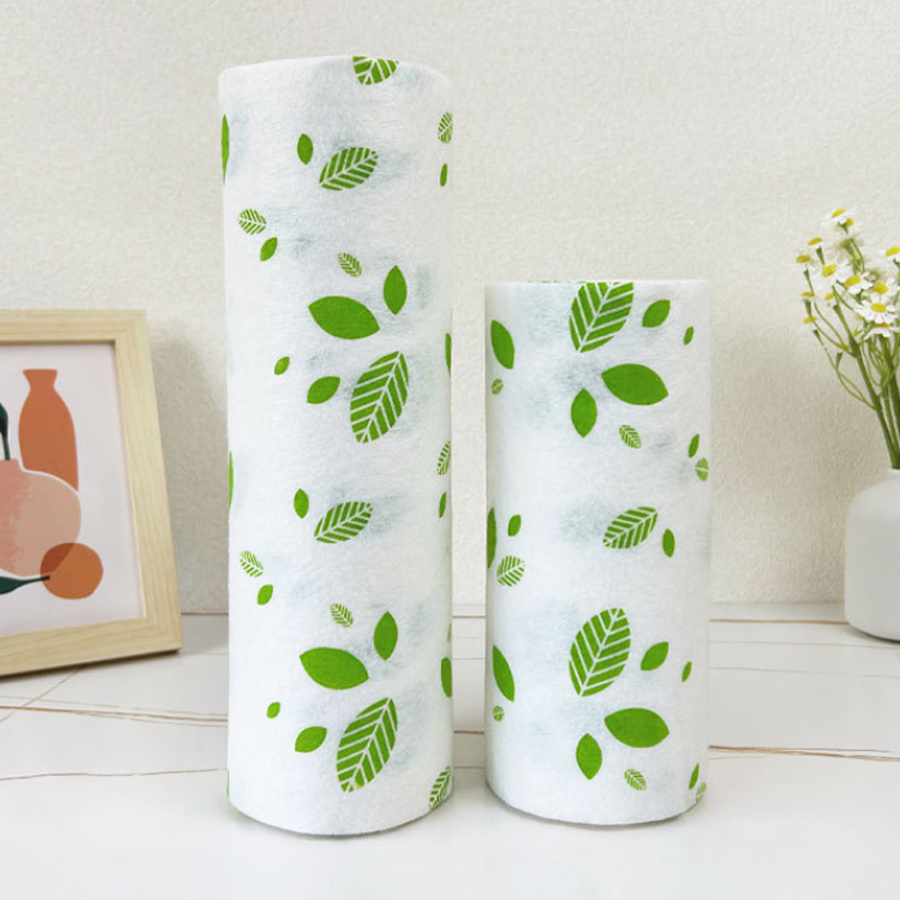 Printed Disposable Rags Household Absorbent Bamboo Fiber Dishwashing Towel Kitchen Weekly Throw Lazy Rag
