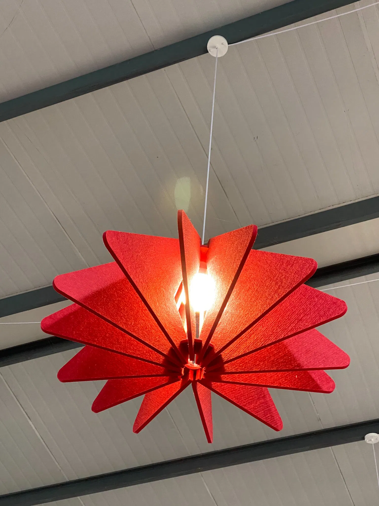 Polyester Fiber Pet Felt Acoustic Noise Reduction Lighting Acoustic Pendant Lamp