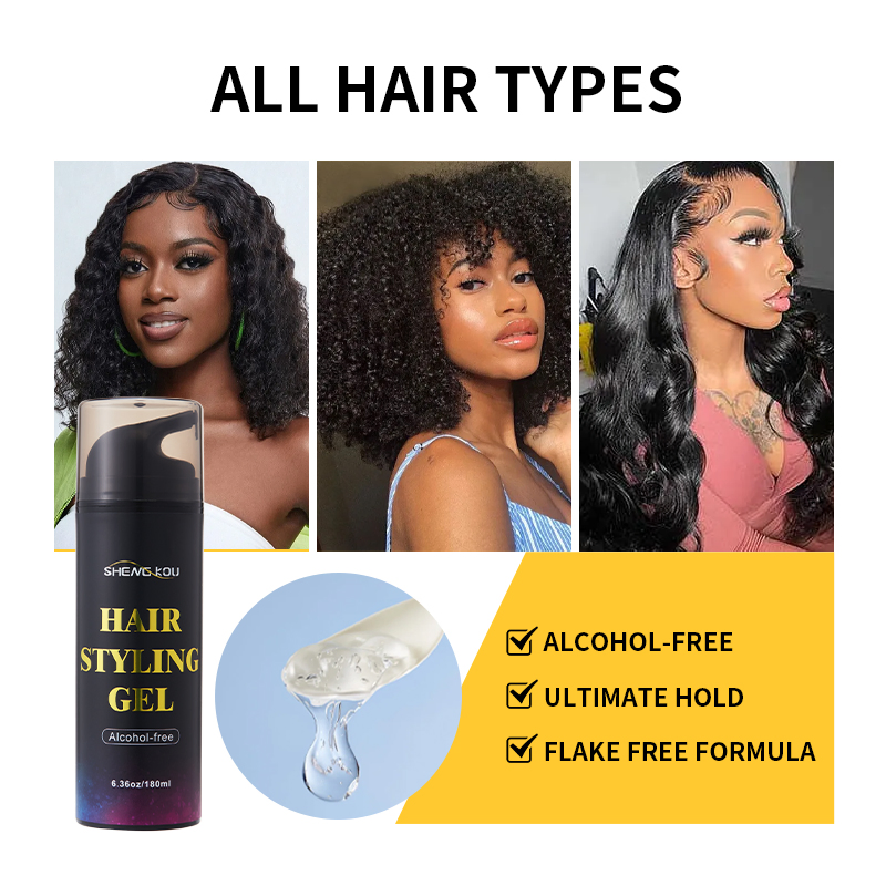 Custom Strong Hold Moisturizing Edge Control Styling Wax Neat Braid Hair Styling Gel for Black Women