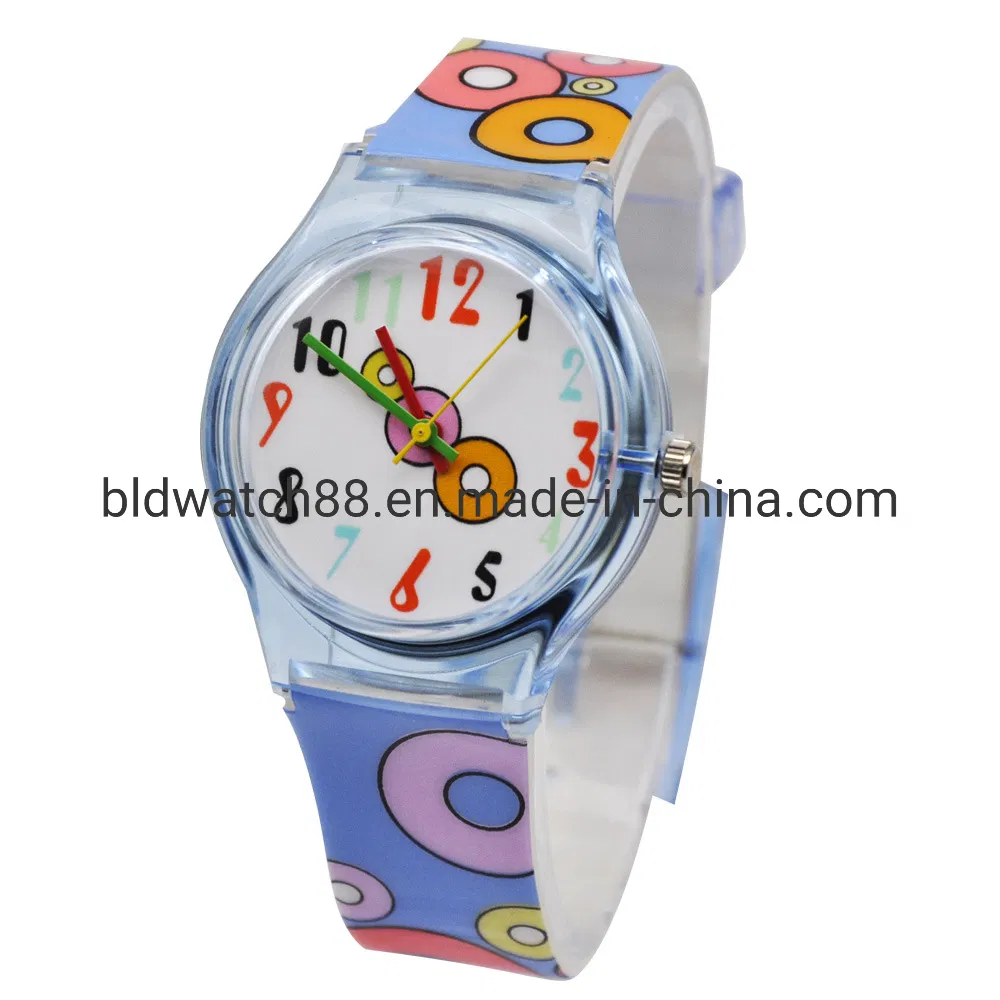 Cheap Promotion Waterproof Fashion Quartz Plastic Watches with Japan Movement