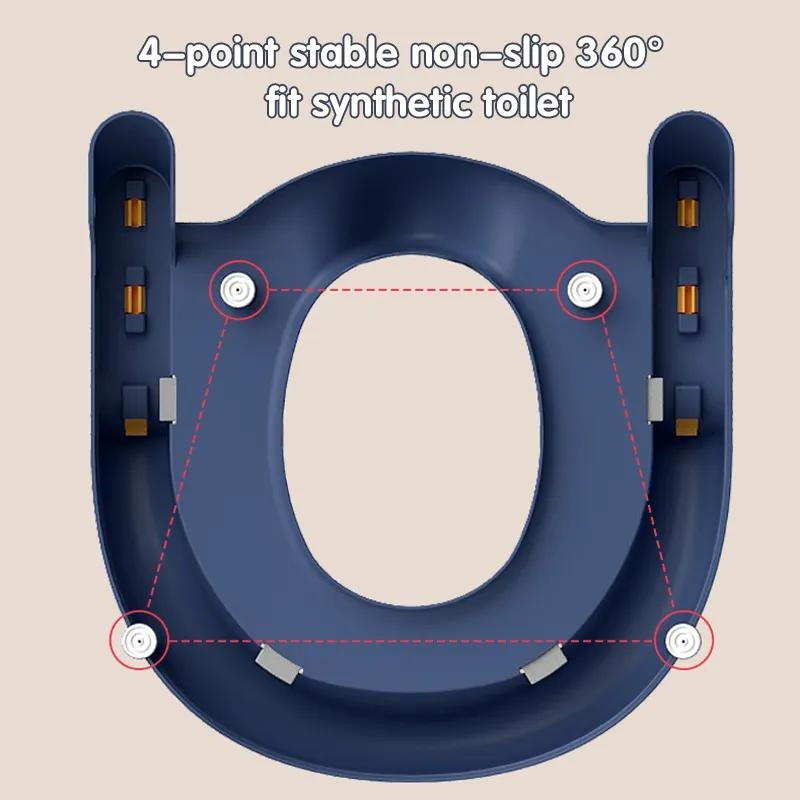 Foldable Plastic Potty Training Seat Baby Toilet Seat with Anti-Slip Pads