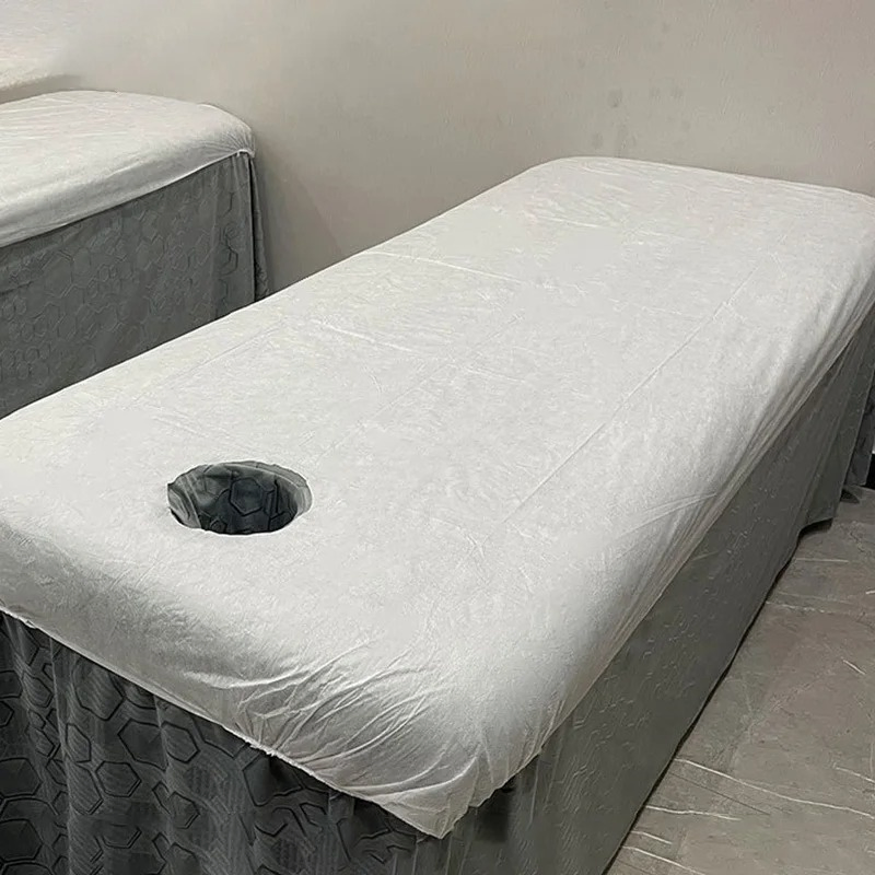 Nonwoven Disposable Massage Bed Sheets with Face Hole for Sofa and Massage