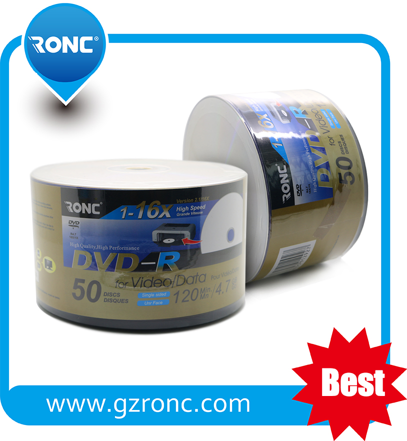 Оптовые DVD-R 4.7 ГБ 120 мин, 16X, в упаковке