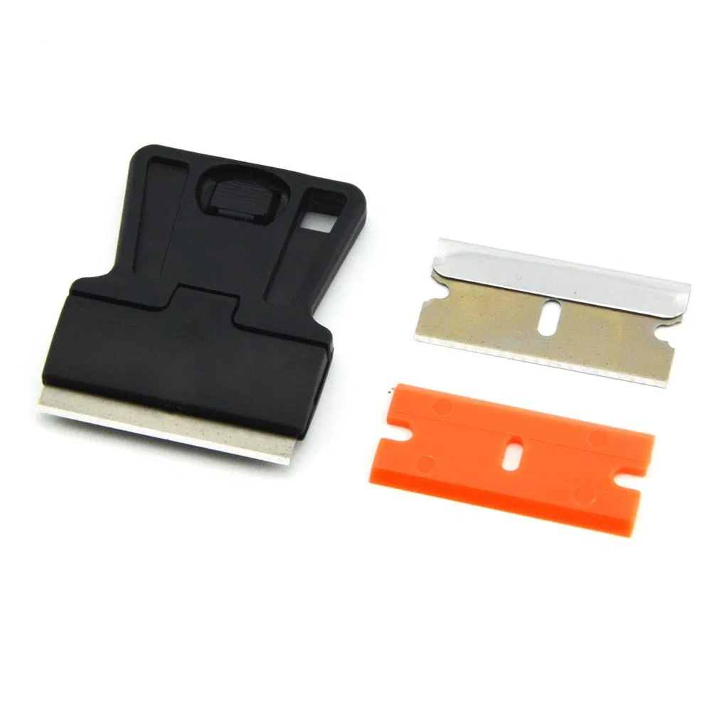 Cleaning Scraper Plastic Razor Scraperw/Double-Edged Plastic Blades or Metal Blades